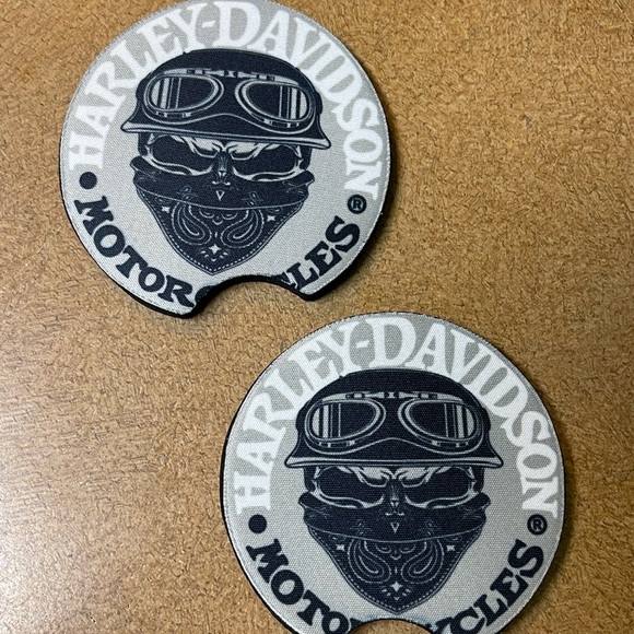 Harley Davidson style car coasters set/2 - Picture 2 of 7